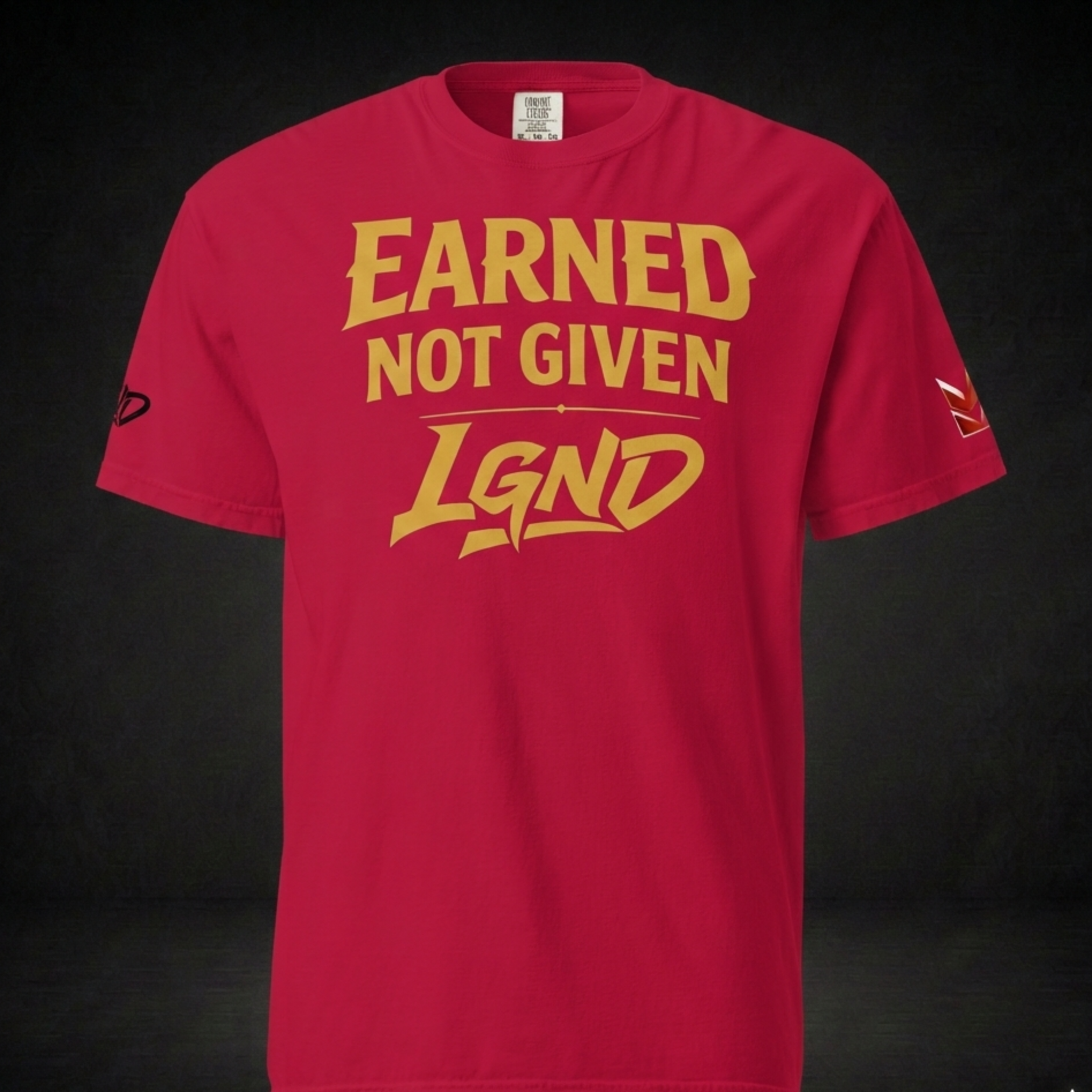 Earned Not Given T-Shirt (Red) | Legacy-Inspired Streetwear by LGND