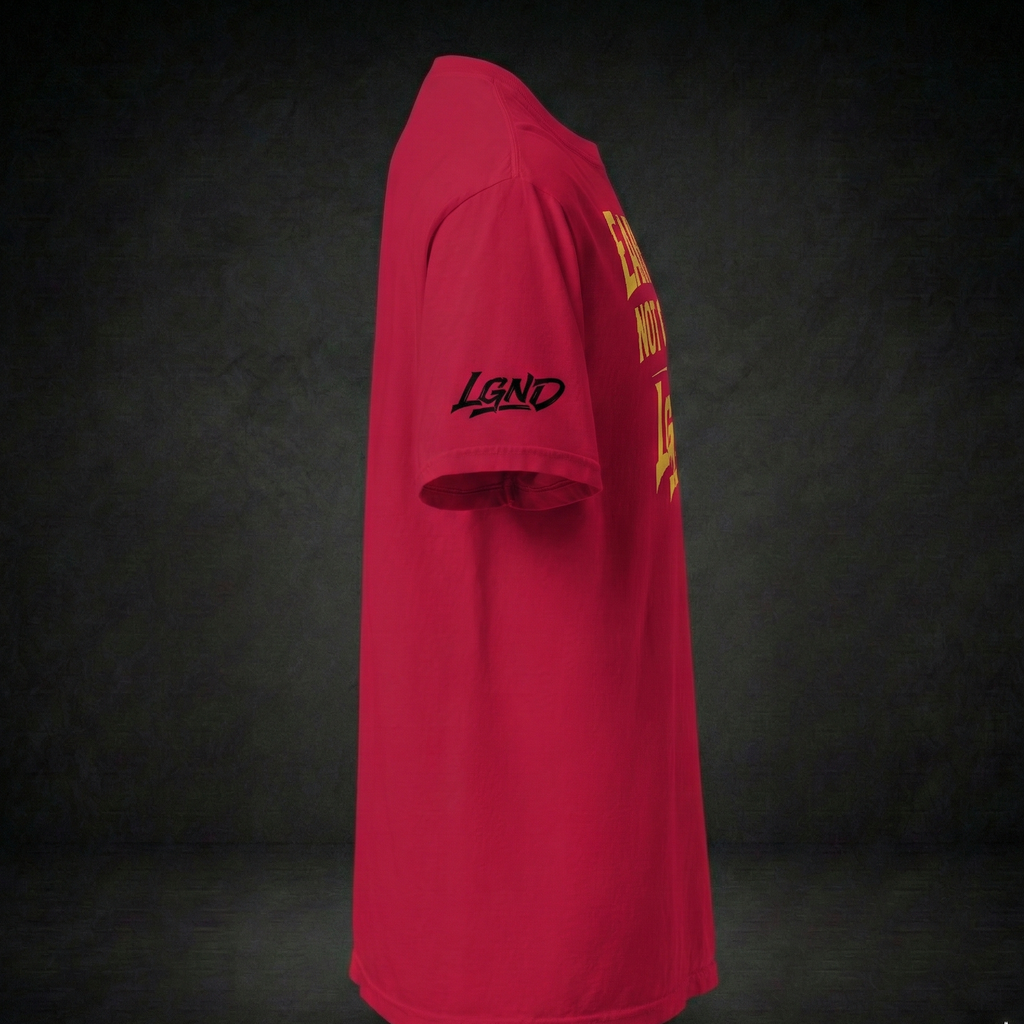 Earned Not Given T-Shirt (Red) | Legacy-Inspired Streetwear by LGND