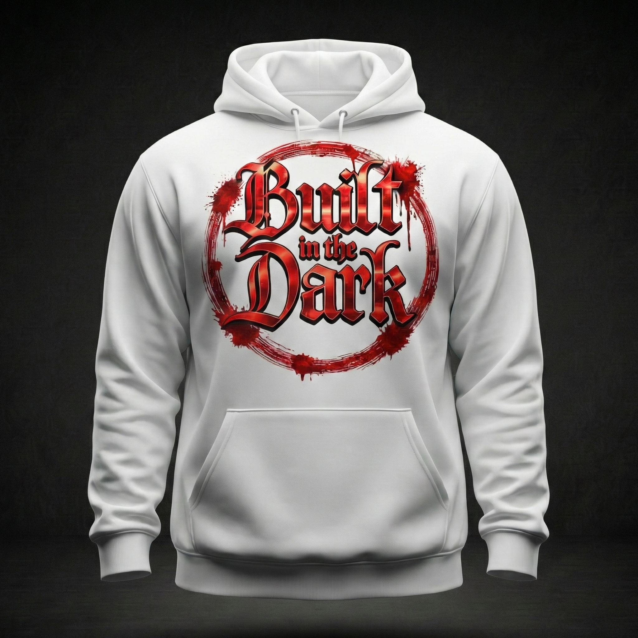 Built in the Dark Hoodie (White) | Legacy-Inspired Streetwear by LGND