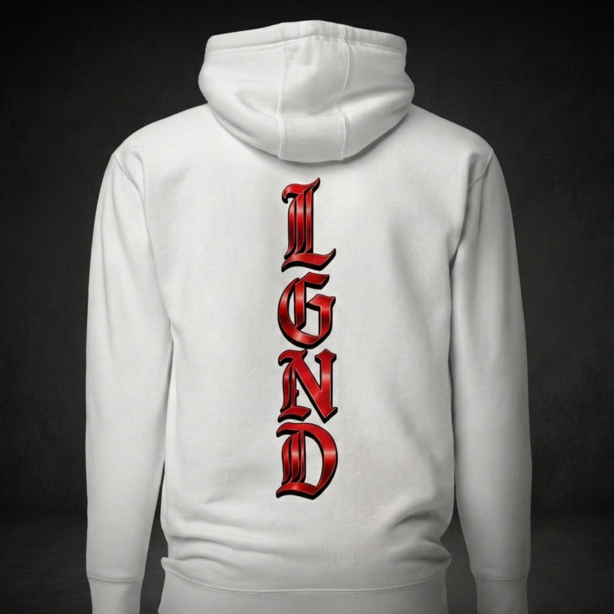 Built in the Dark Hoodie (White) | Legacy-Inspired Streetwear by LGND