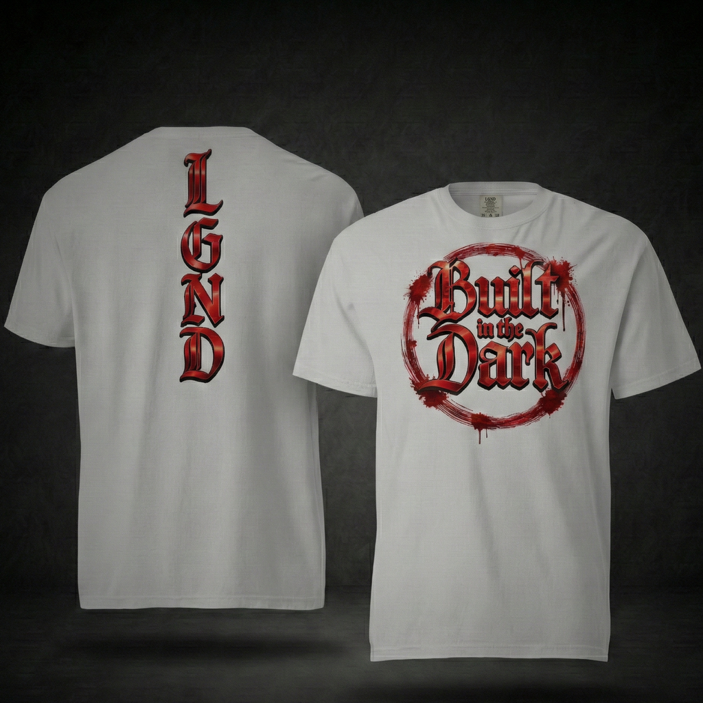 Built in the Dark T-Shirt (White) | Legacy-Inspired Streetwear by LGND