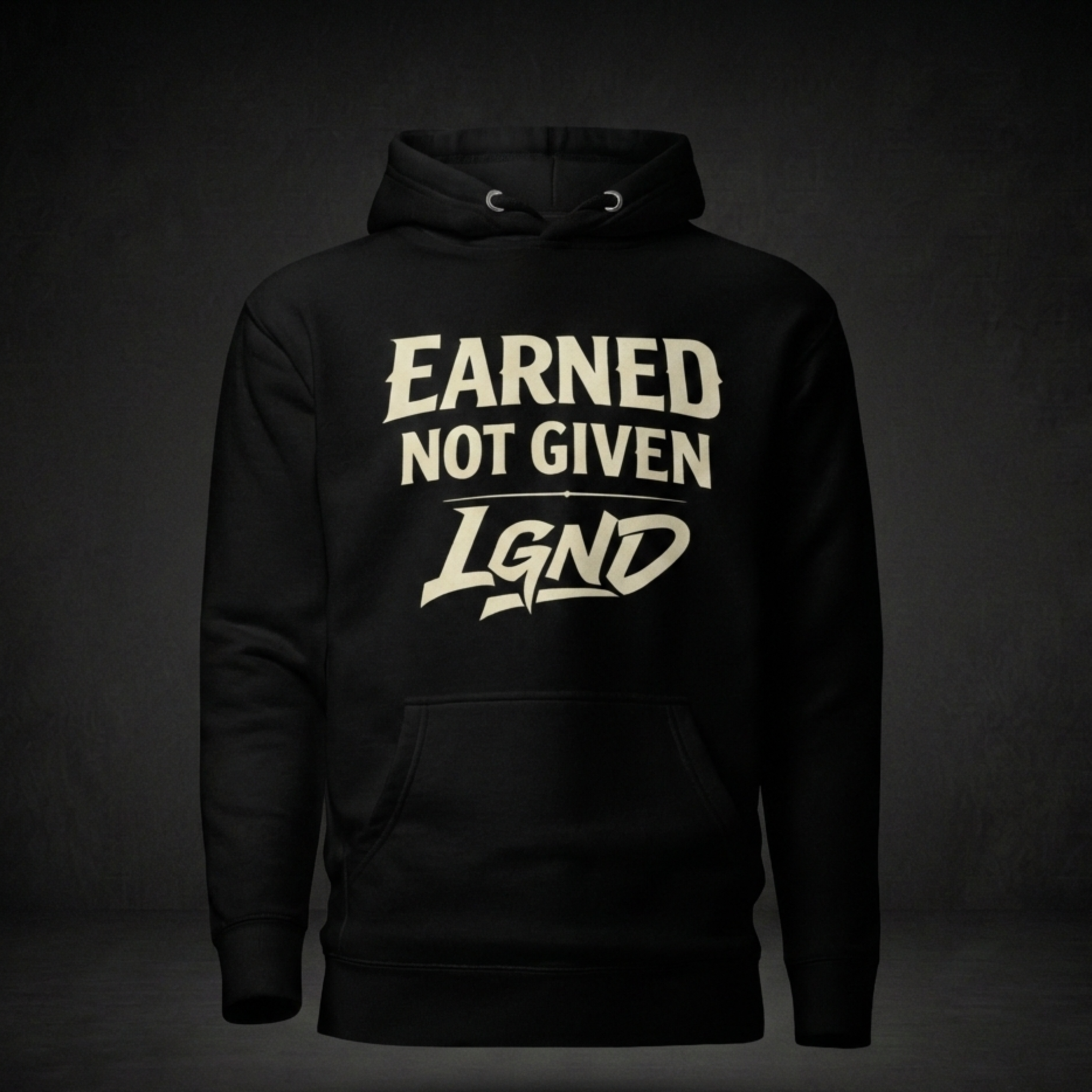 Earned Not Given Hoodie (Black) | Legacy-Inspired Streetwear by LGND
