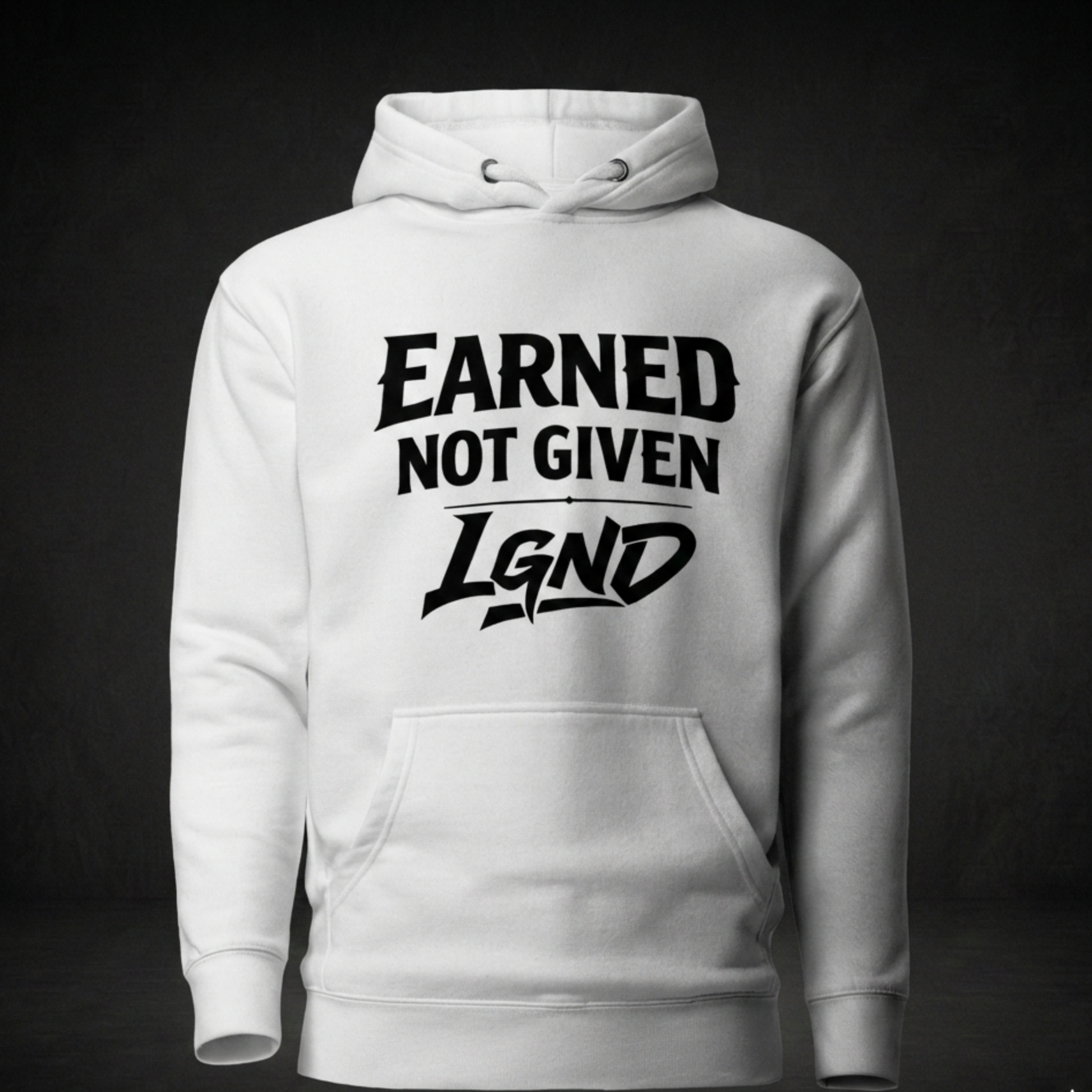 Earned Not Given Hoodie (White) | Legacy-Inspired Streetwear by LGND