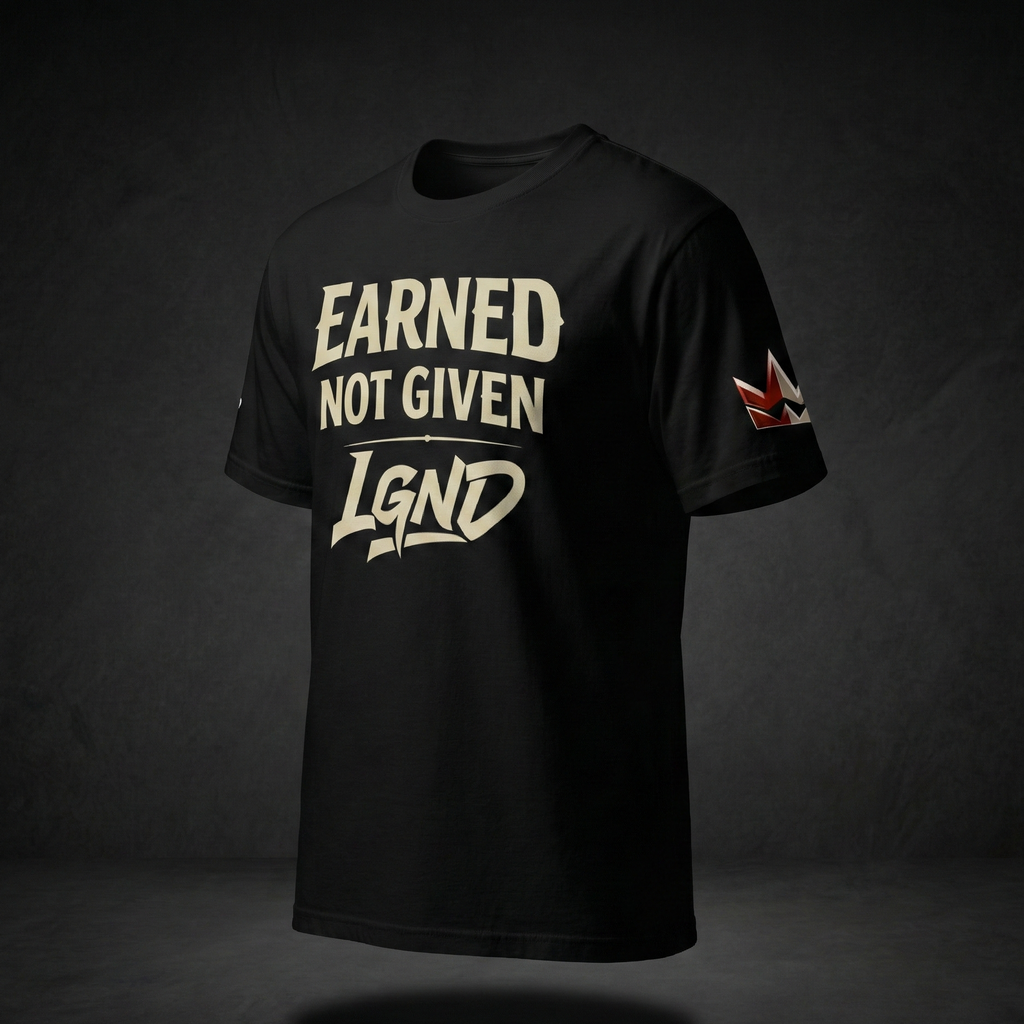 Earned Not Given T-Shirt (Black) | Legacy-Inspired Streetwear by LGND