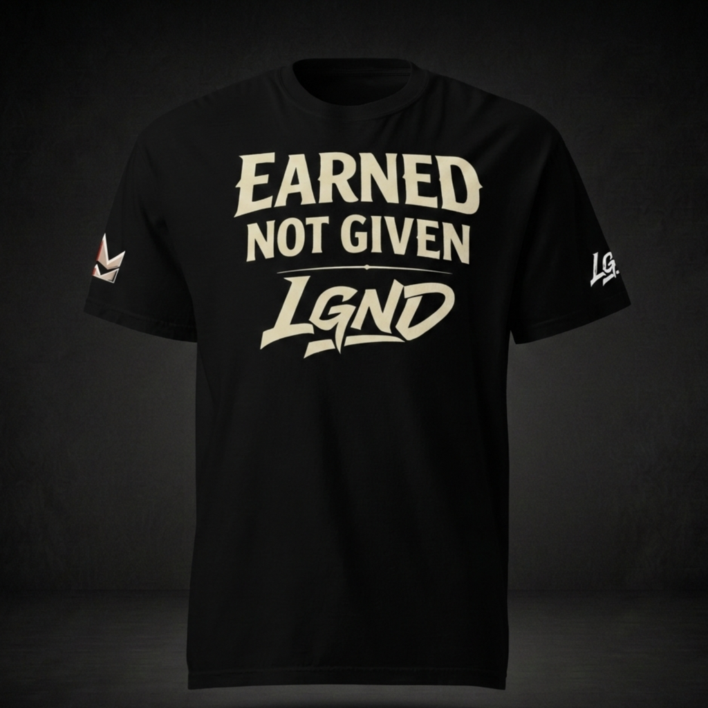 Earned Not Given T-Shirt (Black) | Legacy-Inspired Streetwear by LGND