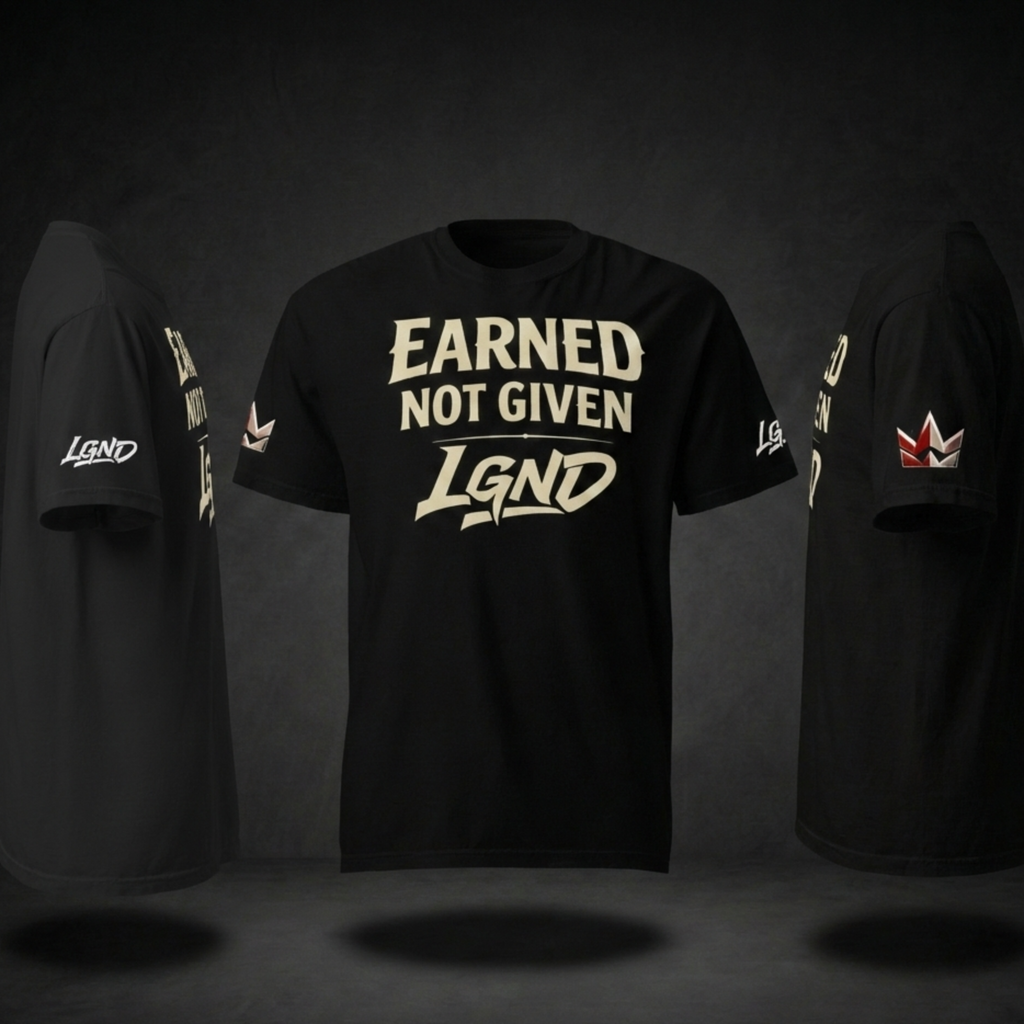 Earned Not Given T-Shirt (Black) | Legacy-Inspired Streetwear by LGND