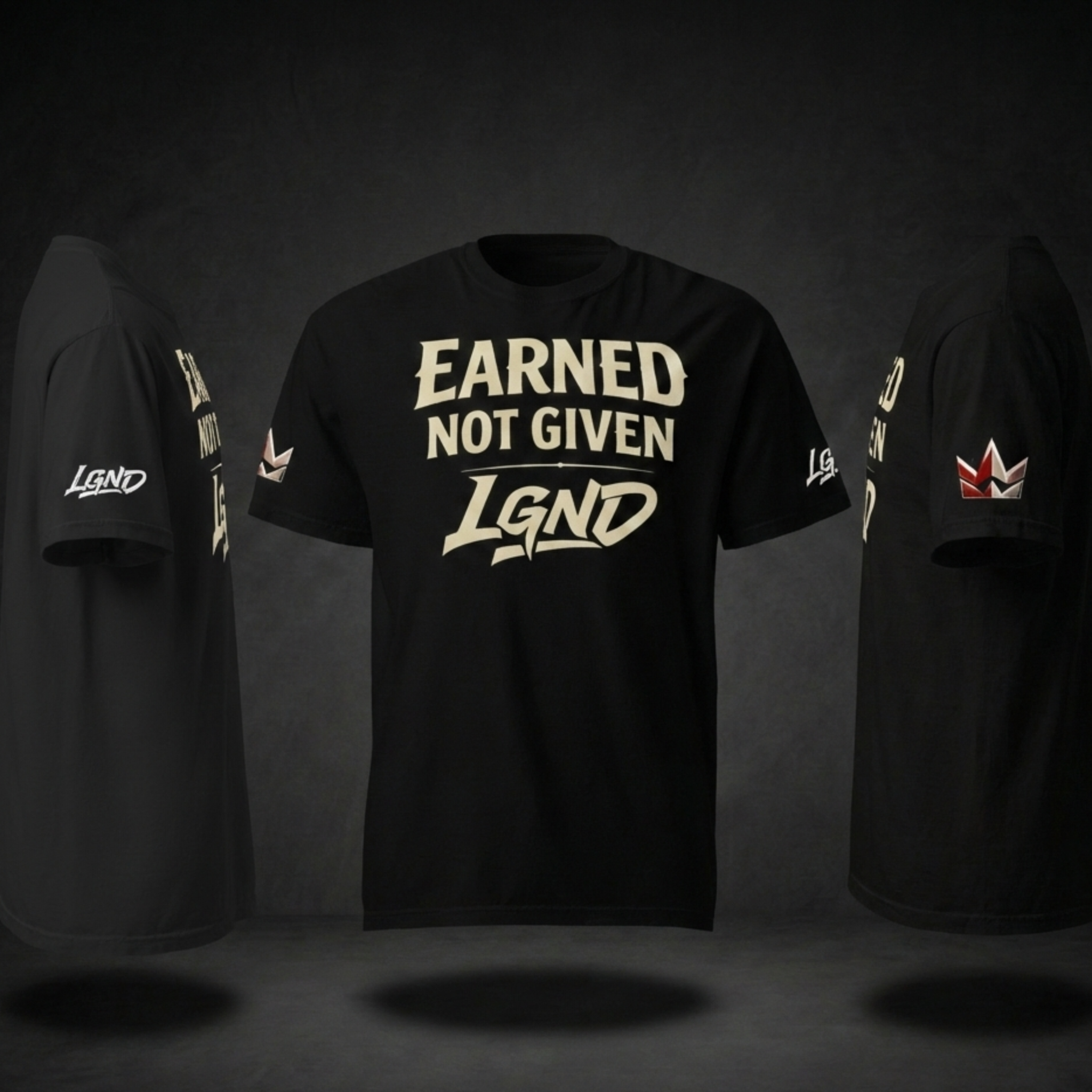 Earned Not Given T-Shirt (Black) | Legacy-Inspired Streetwear by LGND