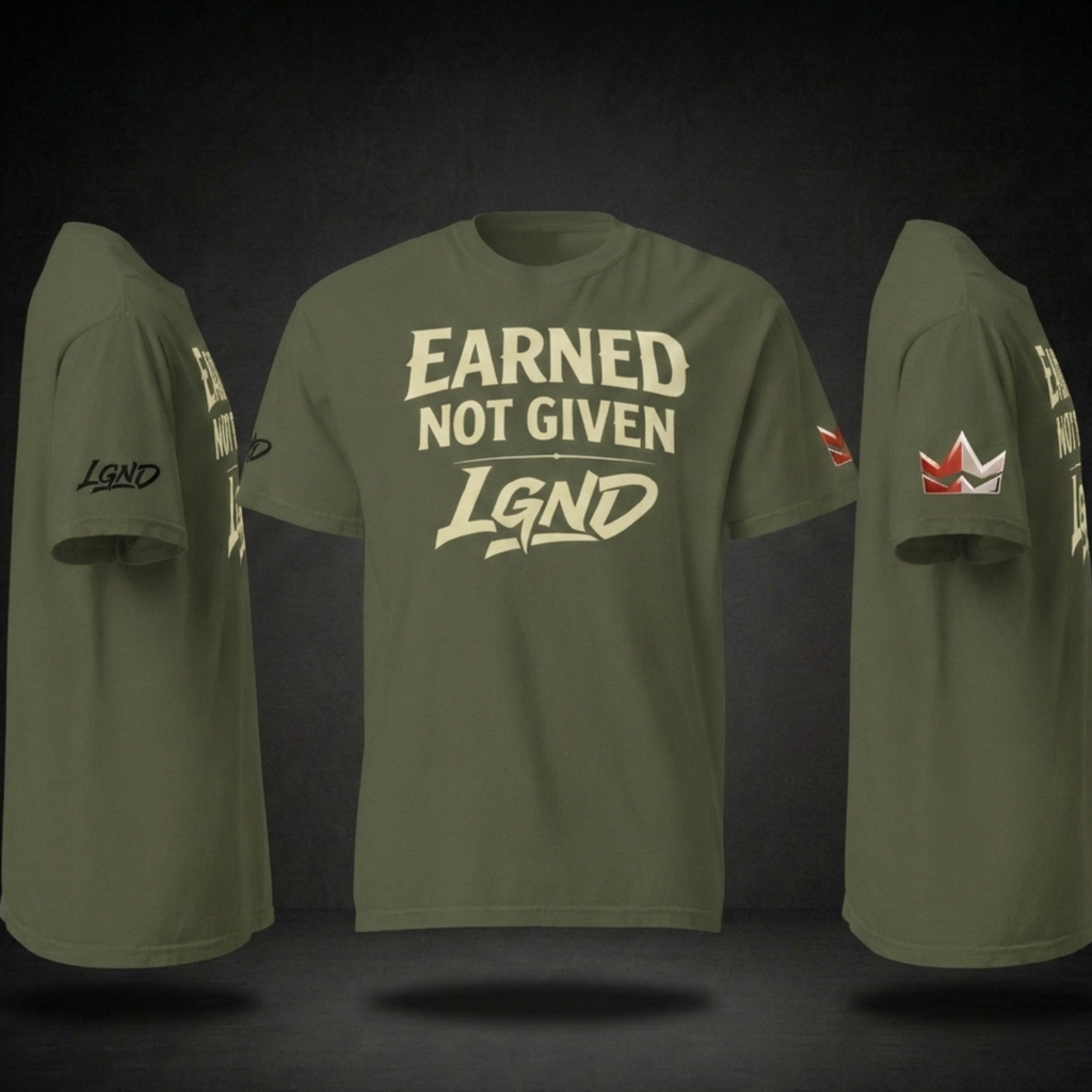 Earned Not Given T-Shirt (Hemp) | Legacy-Inspired Streetwear by LGND